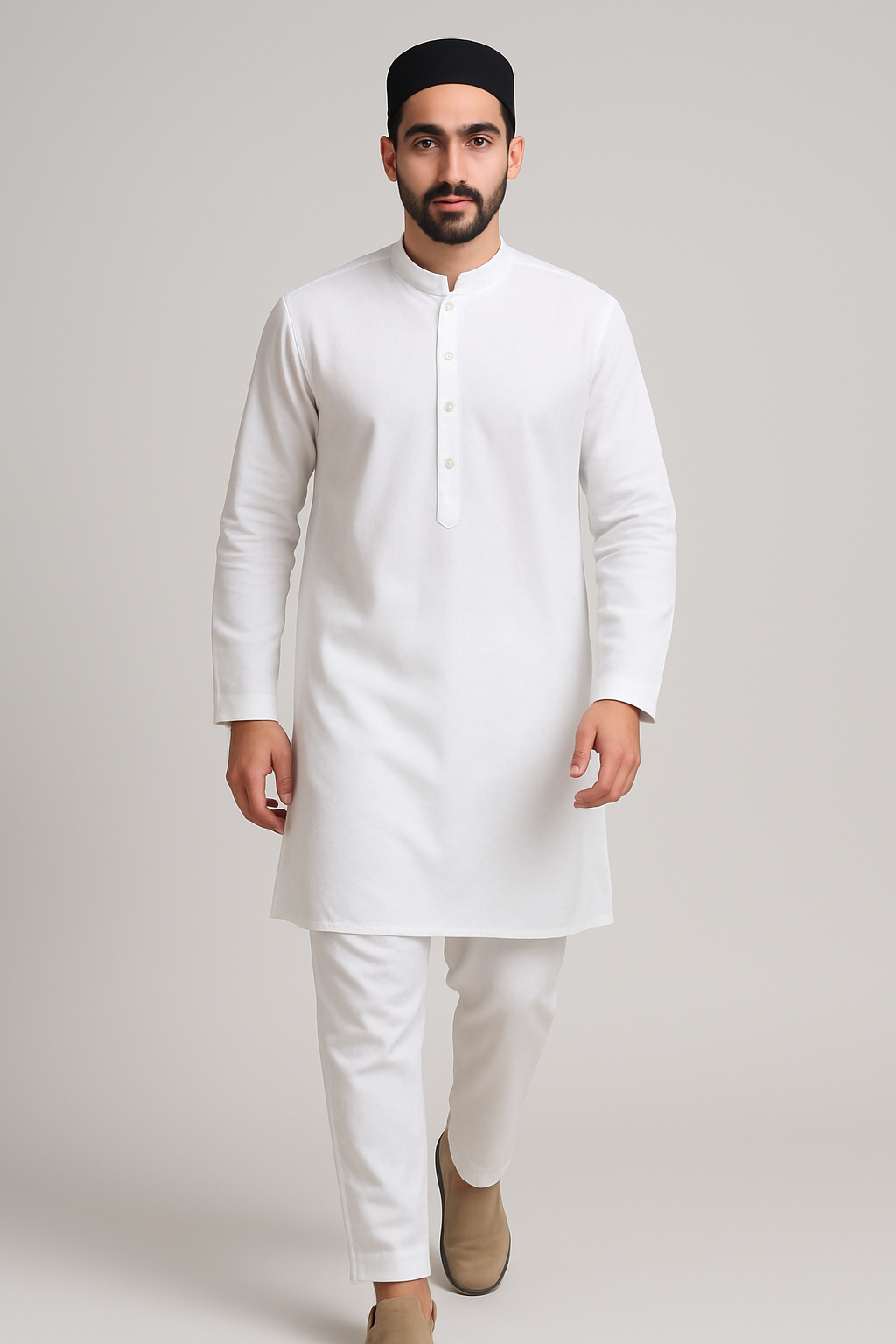 Premium White Cotton Kurta Pajama – Classic Men’s Wear