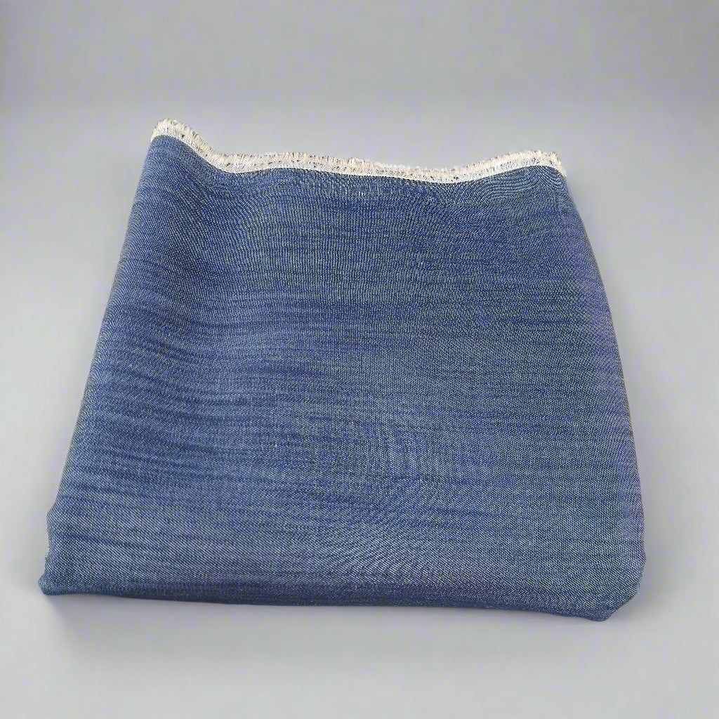 Dark Blue Denim Unstitched Fabric for Kurta & Casual Wear